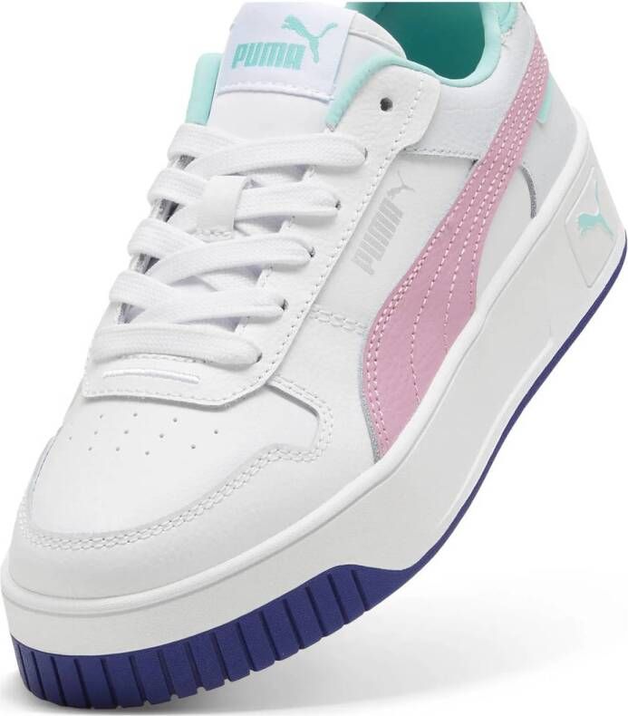 Puma Carina Street Jr sneakers wit roze mintgroen