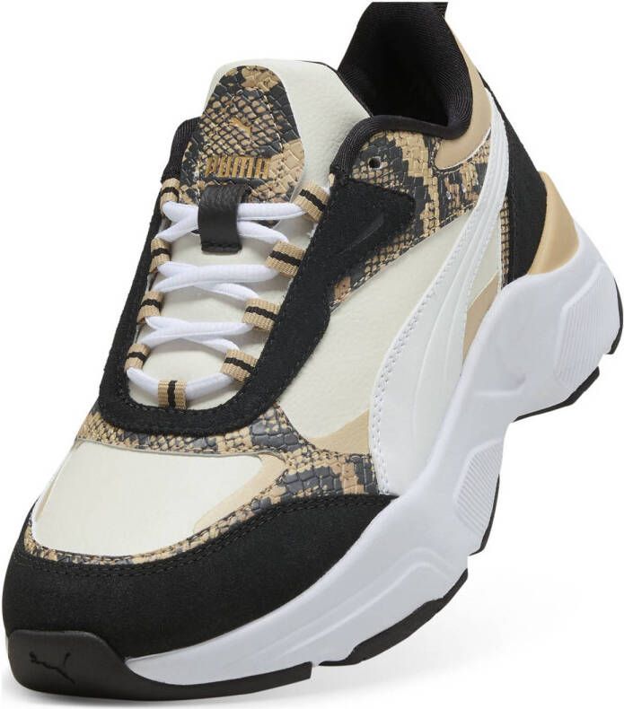 Puma Cassia Snake Chic sneakers grijs zand zwart