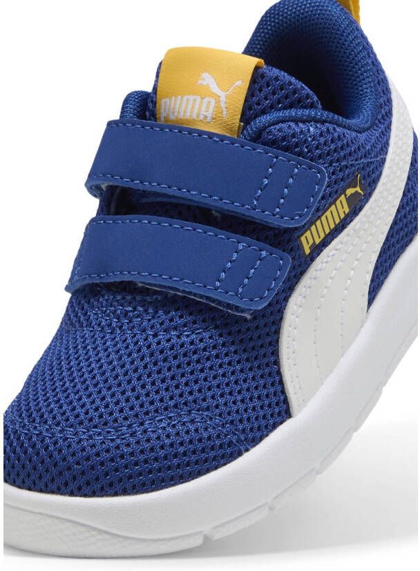 Puma Courtflex V3 sneakers kobaltblauw wit geel