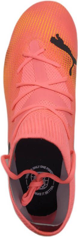 Puma Future 7 Match FG AG Junior voetbalschoenen roze zwart oranje