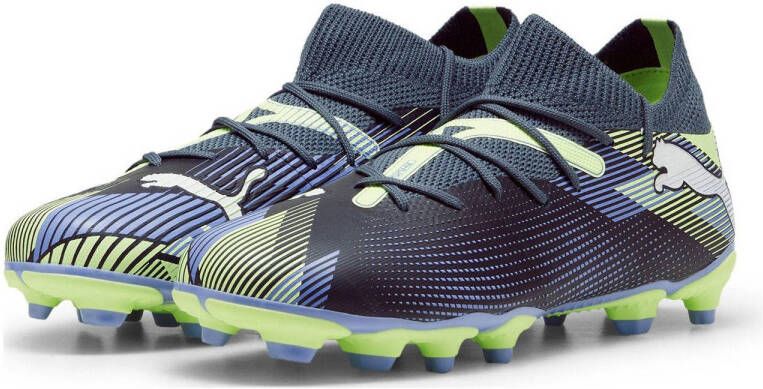 Puma Future 7 Match junior voetbalschoenen blauw wit geel