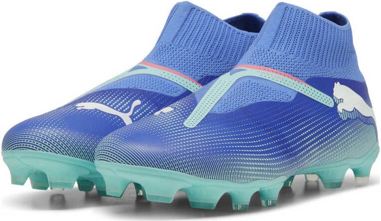 Puma Future 7 Match voetbalschoenen kobaltblauw wit mintgroen