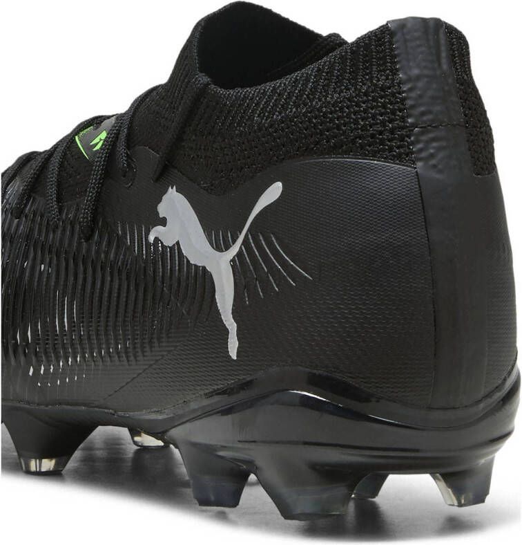 Puma FUTURE 8 MATCH FG AG Senior voetbalschoenen zwart lichtgrijs groen