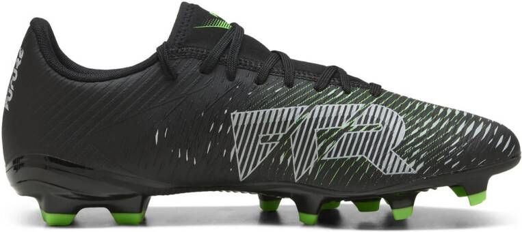 Puma FUTURE 8 PLAY FG AG Senior voetbalschoenen zwart lichtgrijs groen