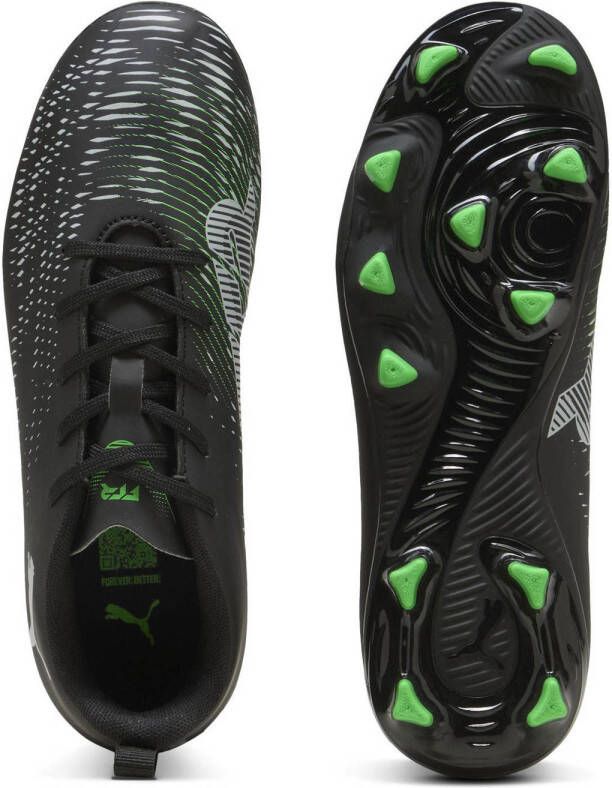 Puma FUTURE 8 PLAY FG AG voetbalschoenen zwart lichtgrijs groen