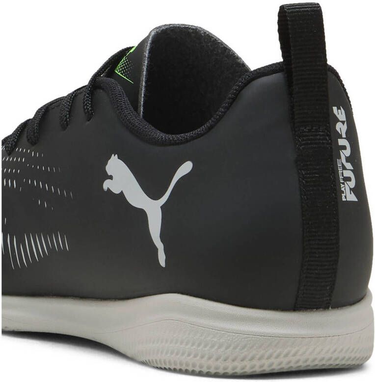 Puma FUTURE 8 PLAY IT Junior voetbalschoenen zwart lichtgrijs felgeel