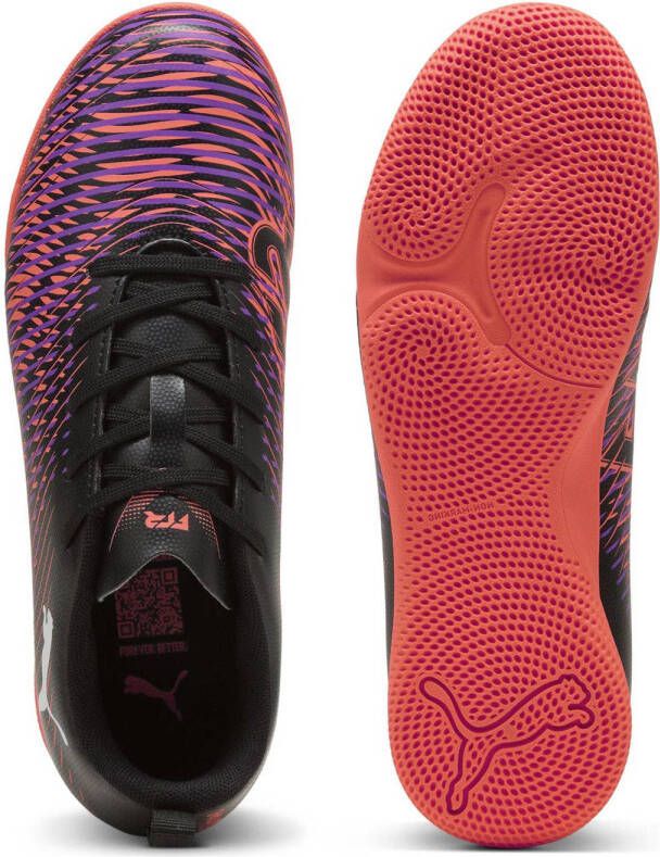 Puma FUTURE 8 PLAY IT Junior voetbalschoenen zwart wit rood