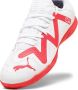 Puma Future Play zaalvoetbalschoenen wit rood Imitatieleer 34 - Thumbnail 5