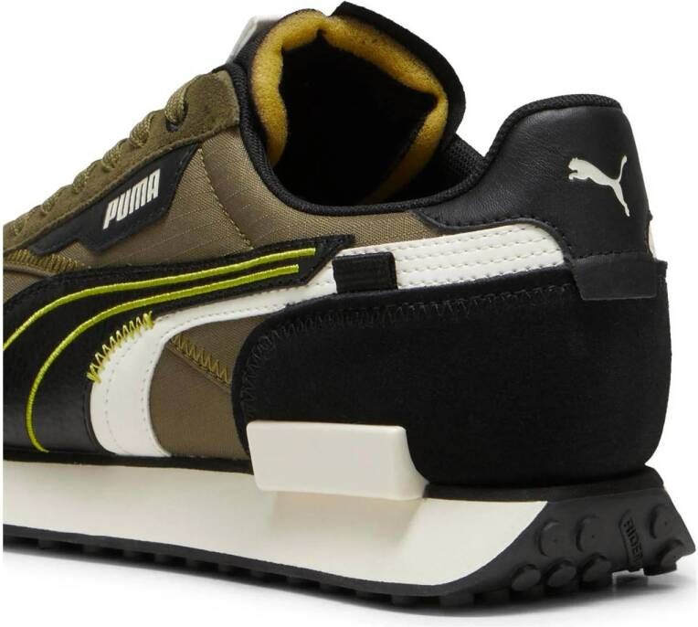 Puma Future Rider Displaced sneakers olijfgroen zwart ecru