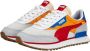 Puma Future Rider Splash Jr sneakers grijs rood oranje Jongens Meisjes Imitatieleer 37 - Thumbnail 2