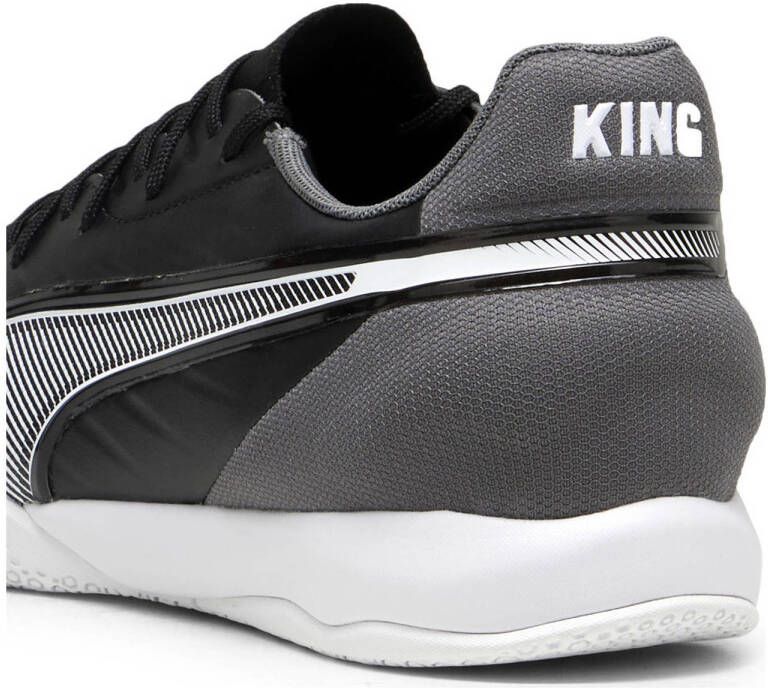 Puma Kin Match senior zaalvoetbalschoenen zwart wit antraciet