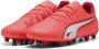 Puma King Match FG AG Junior voetbalschoenen rood wit donkerrood - Thumbnail 4