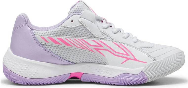 Puma Nova Court tennisschoenen zilver wit lila