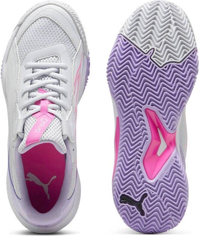 Puma Nova Court tennisschoenen zilver wit lila