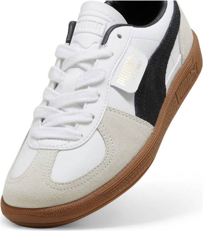 Puma Palermo Lth sneakers wit donkergrijs