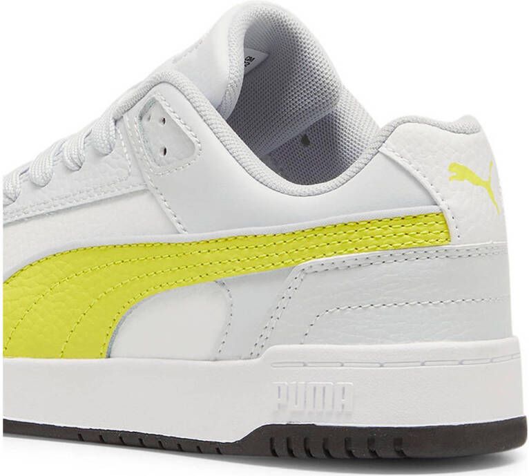 Puma RBD game Low leren sneakers lichtgrijs geel zwart