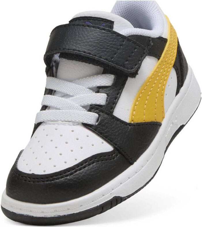 Puma Rebound V6 Lo AC+ Inf sneakers zwart geel wit