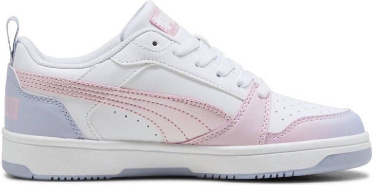 Puma Rebound V6 Lo Blurry Dreams sneakers wit roze lichtblauw