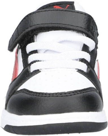 Puma Rebound v6 Low sneakers wit rood zwart