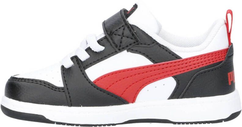 Puma Rebound v6 Low sneakers wit rood zwart