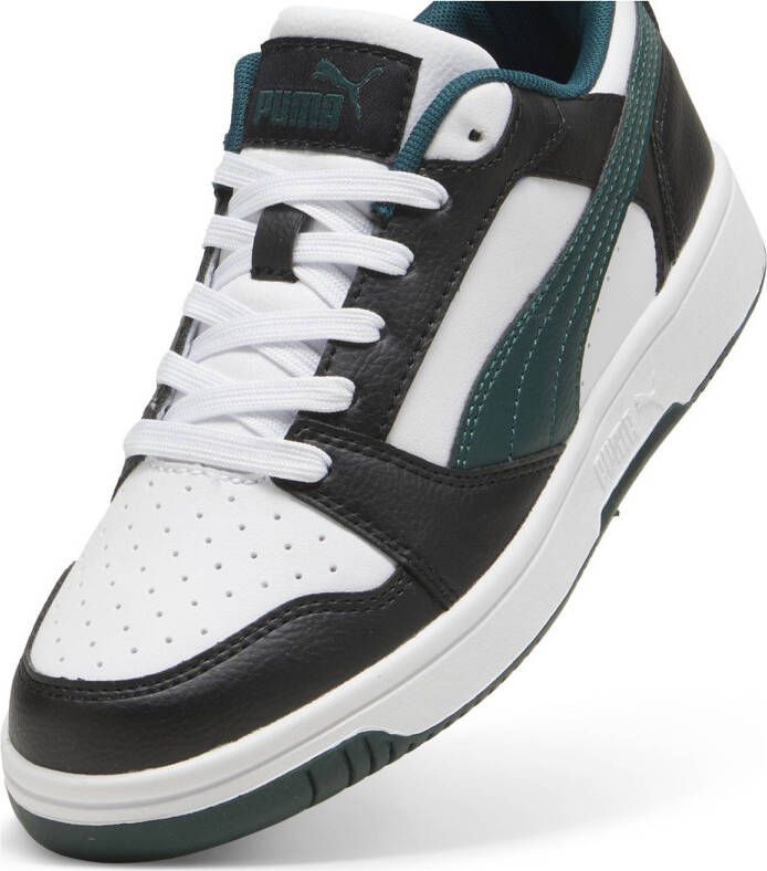 Puma Rebound v6 Low sneakers wit zwart donkergroen