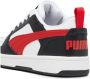 PUMA Rebound V6 Lo Jr Unisex Sneakers White-For All Time Red- Black - Thumbnail 10