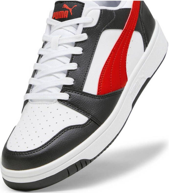 Puma Rebound v6 Low V6 Low sneakers wit rood zwart