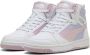 PUMA Rebound V6 Mid Blurry Dreams Jr Sneakers White-Rose Mauve-Cool Weather - Thumbnail 5