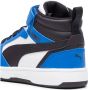 Puma Rebound V6 Mid sneakers wit zwart blauw Jongens Meisjes Imitatieleer 34 - Thumbnail 6