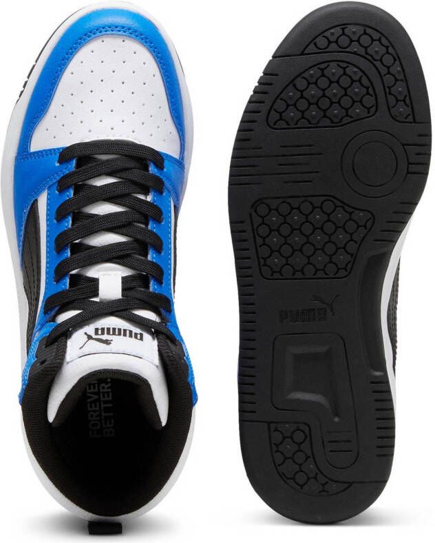 Puma Rebound v6 Mid V6 Mid sneakers wit zwart kobaltblauw