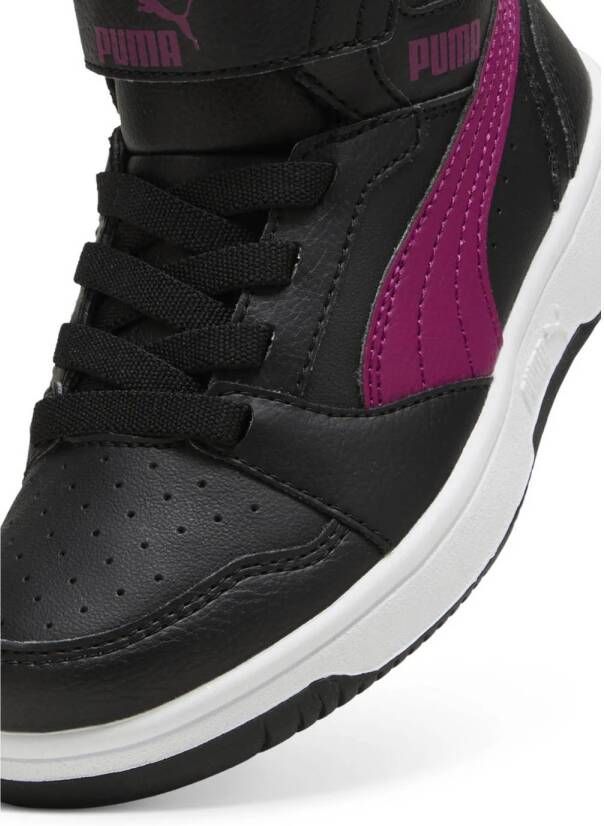 Puma Rebound v6 Mid sneakers zwart fuchsia wit