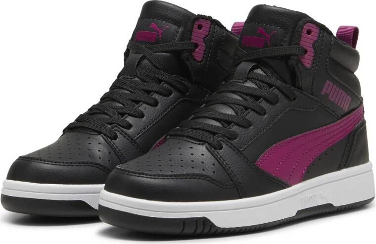 Puma Rebound v6 Mid sneakers zwart roze wit