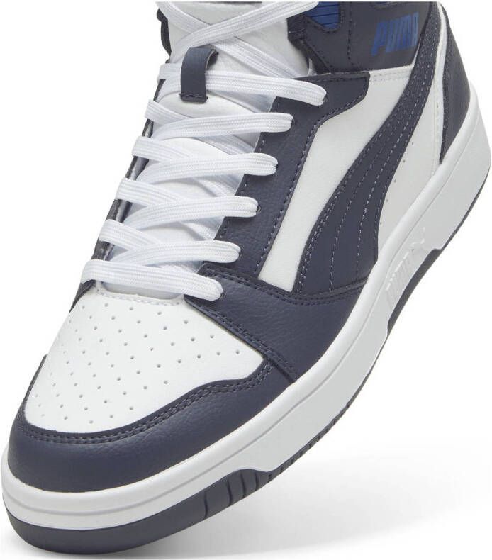 Puma Rebound v6 sneakers wit zwart kobaltblauw