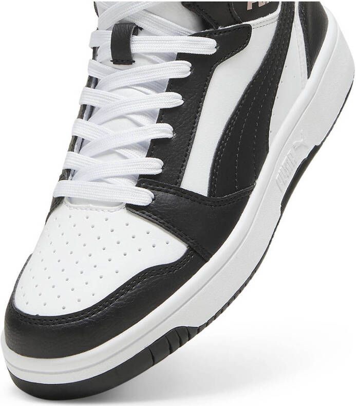 Puma Rebound v6 sneakers wit zwart lichtroze