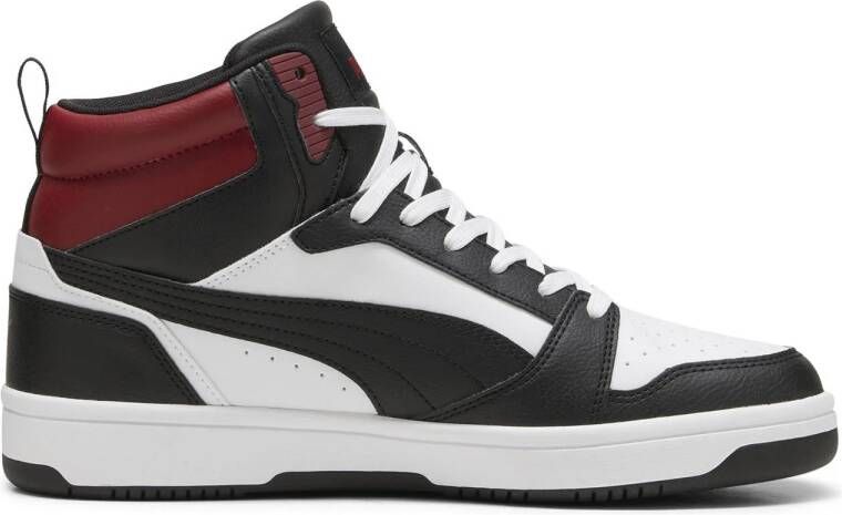 Puma Rebound v6 sneakers zwart wit donkerrood