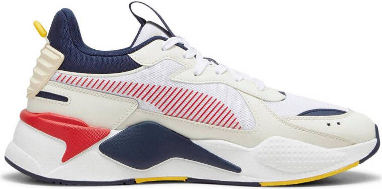 Puma RS-X Geek sneakers wit ecru donkerblauw rood