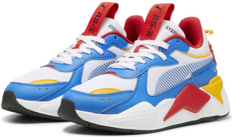 Puma RS-X sneakers wit kobaltblauw rood