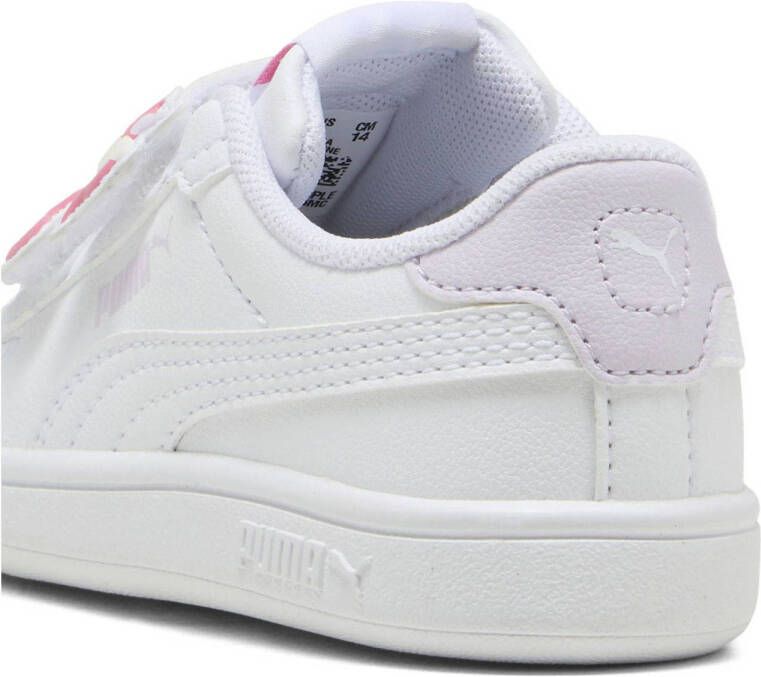 Puma Smash 3.0 Badges V sneakers wit roze lila