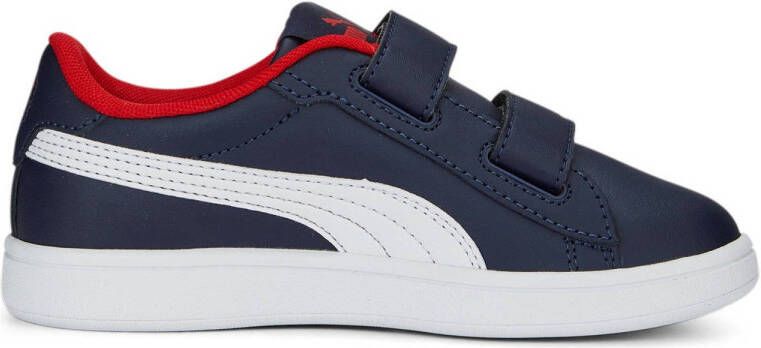 Puma Smash 3.0 sneakers donkerblauw wit rood