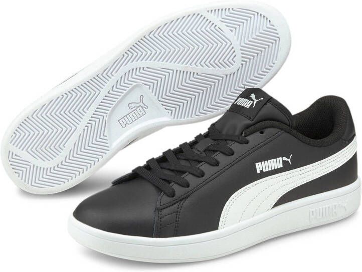 Puma Smash v2 leren sneakers zwart wit