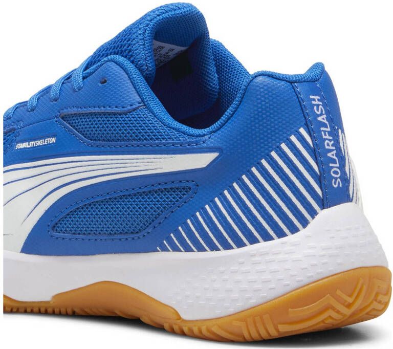 Puma Solarflash III junior zaalvoetbalschoenen kobaltblauw wit