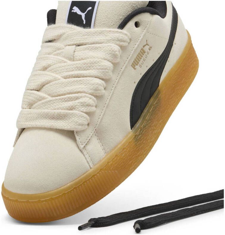 Puma Suede XL Dark Risk sneakers ecru zwart