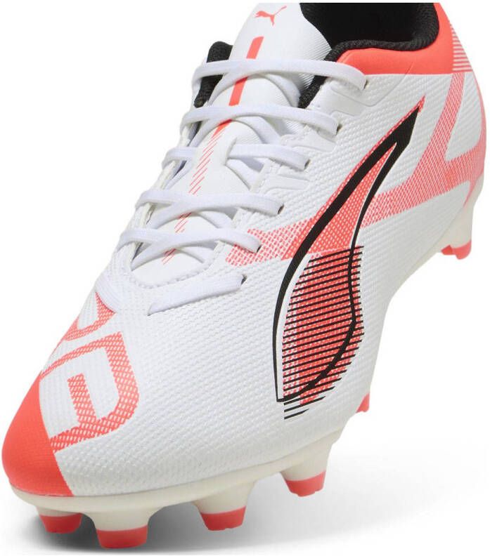 Puma ULTRA 5 PLAY FG AG Senior voetbalschoenen wit zwart rood