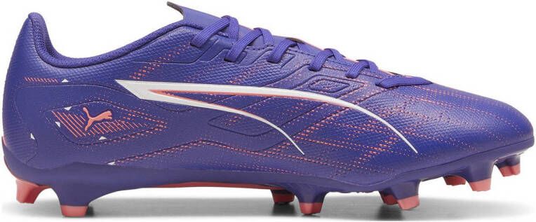 Puma Ultra 5 Play voetbalschoenenk kobaltblauw wit koraalrood