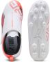 Puma Ultraq 5 Play V FG AG RB Jr Junior voetbalschoenen wit zwart rood - Thumbnail 3