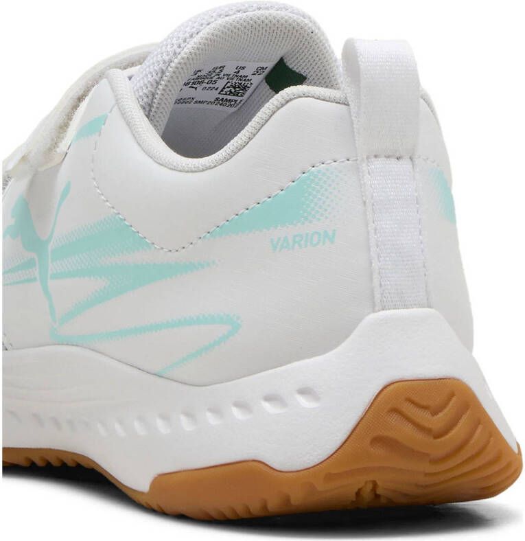 Puma Varion II V Jr zaalsportschoenen mintgroen wit