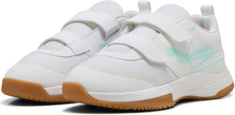 Puma Varion II V Jr zaalsportschoenen mintgroen wit