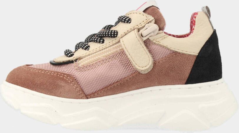 Red Rag 13190 chunky leren sneakers taupe beige