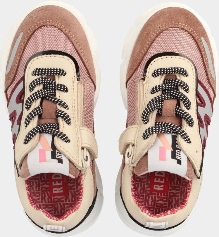 Red Rag 13190 chunky leren sneakers taupe beige