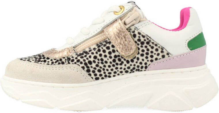 Red Rag 13288 chunky leren sneakers beige multi